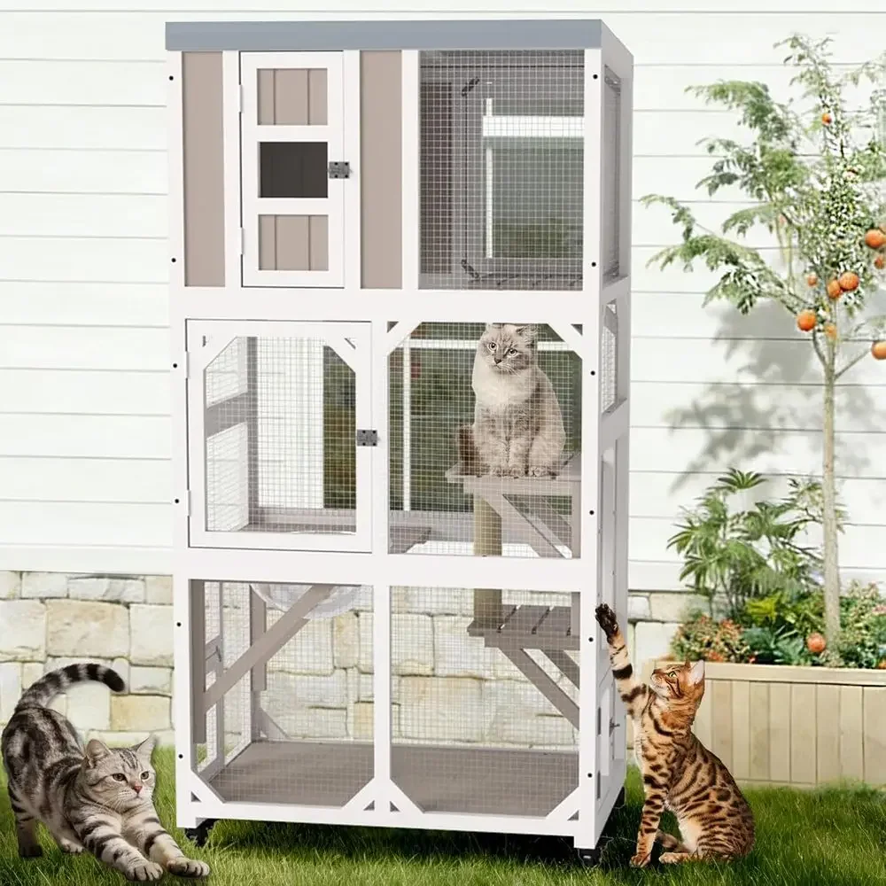 Cat Scratching Post - Уличный вольер для кошек на колесах