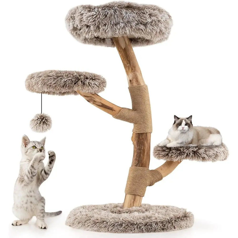 Cat Scratching Post - Многоуровневая деревянная лежанка-когтеточка для кошек с