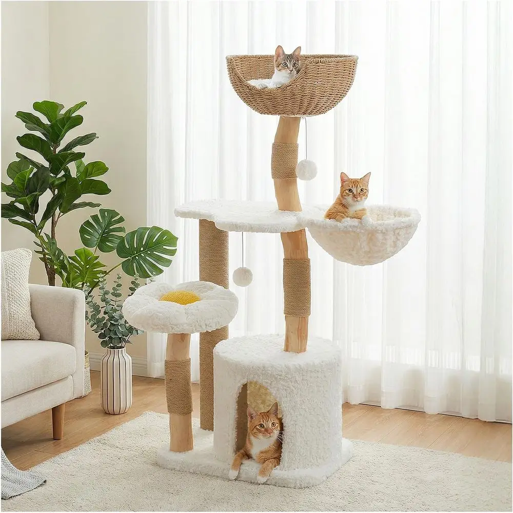 Кошачья лежанка-башня из масси – обзор и цена Cat Scratching Post